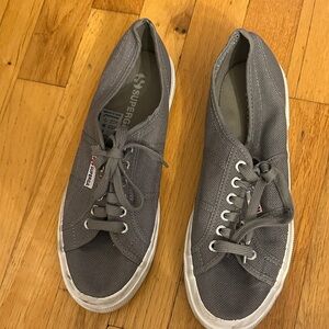 Superga Charcoal Lace-Up Sneakers
